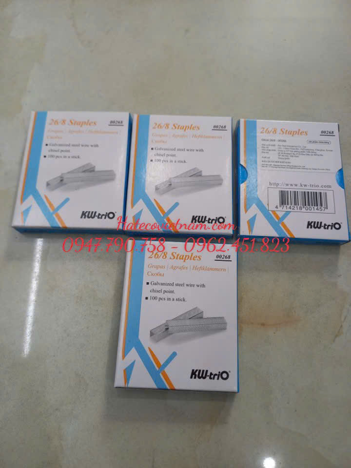 Đạn ghim KW-TriO 26/8, kim bấm 26/8 - 00268 (60/240) (HÀNG CHÍNH HÃNG)