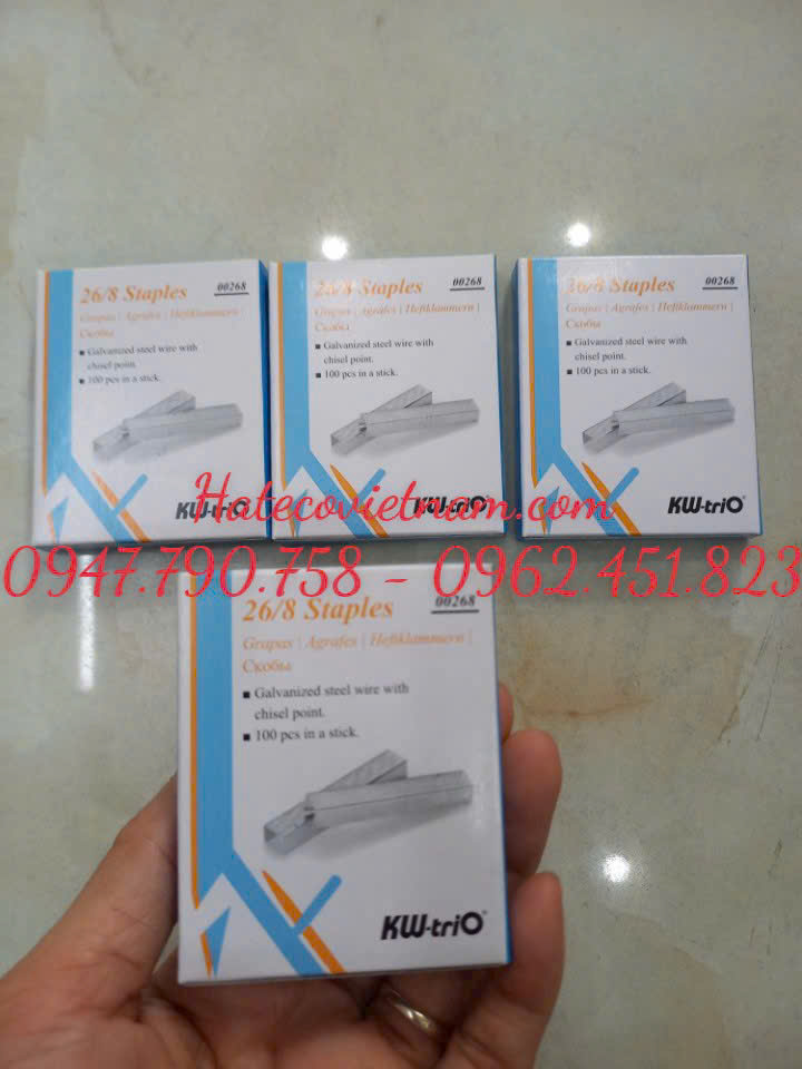 Đạn ghim KW-TriO 26/8, kim bấm 26/8 - 00268 (60/240) (HÀNG CHÍNH HÃNG)