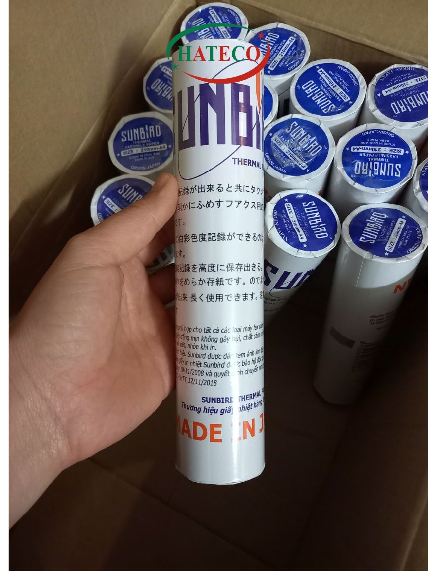 Giấy fax nhiệt Sunbird - Giấy Fax Sunbird xanh - Giấy cà số khung số máy ô tô xe máy FAXSUNBIRDX