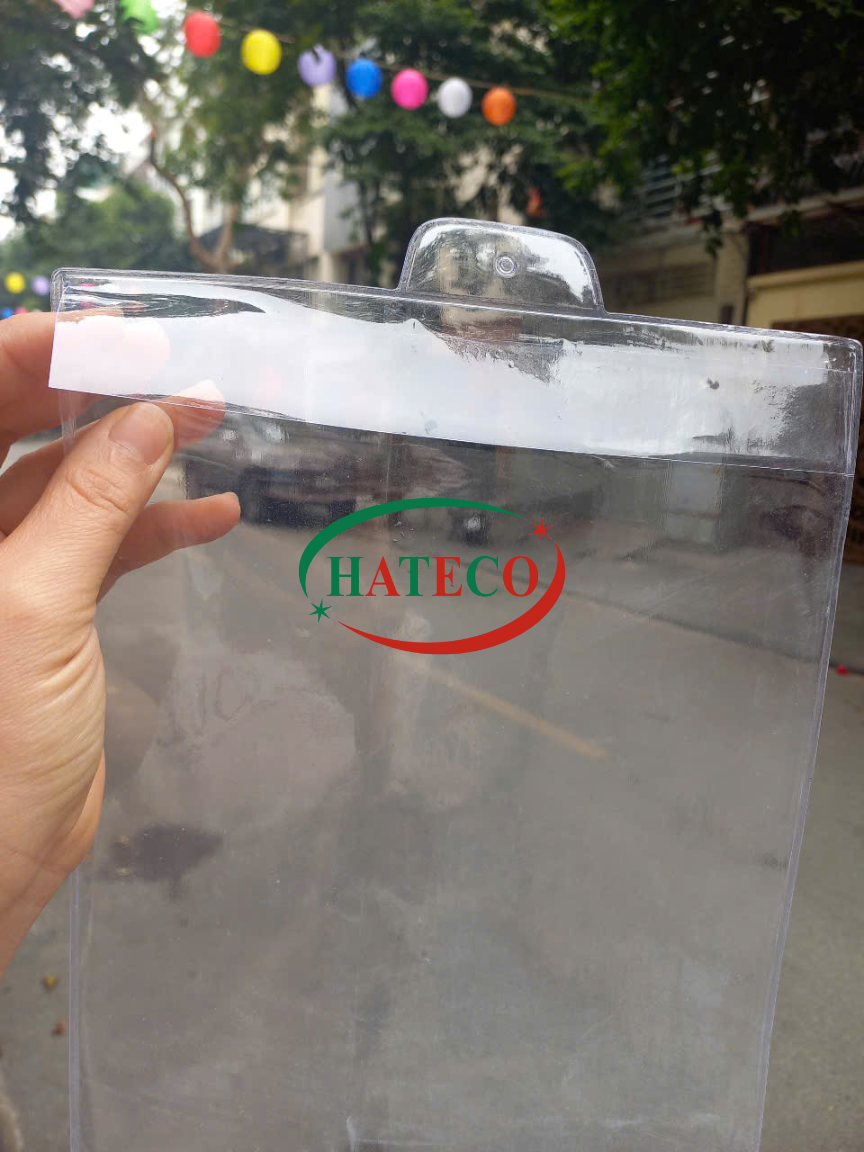 Túi nhựa dẻo PVC có móc treo khổ A4/A5/A6 - Túi nhựa trong suốt