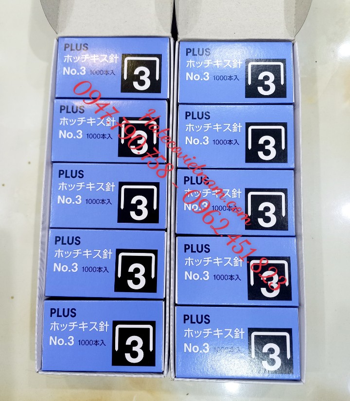 Đạn ghim số 3 Plus (HÀNG CHÍNH HÃNG) - Đinh ghim - Ghim bấm số 3 - 24/6 (ghim 30 tờ)