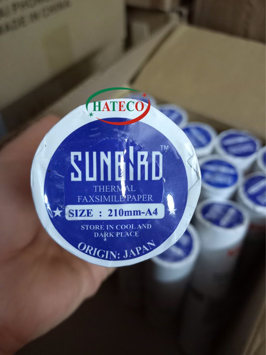 Giấy fax nhiệt Sunbird - Giấy Fax Sunbird xanh - Giấy cà số khung số máy ô tô xe máy FAXSUNBIRDX