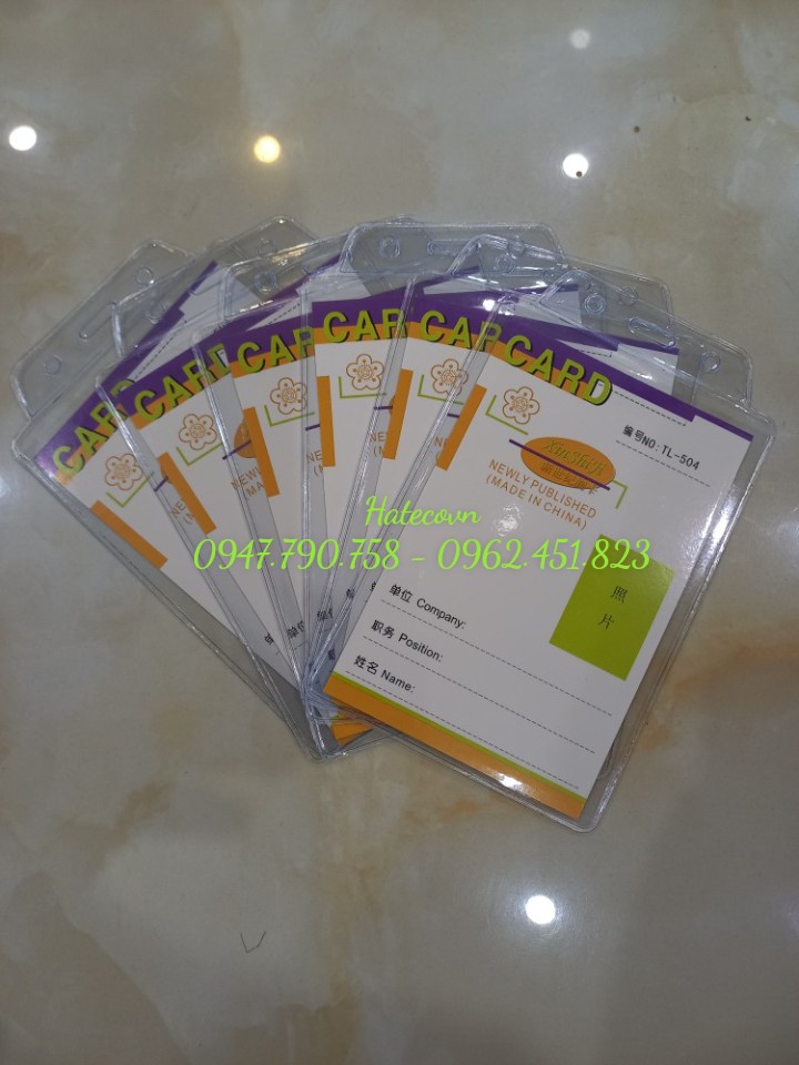 BAO THẺ TÊN 504, DỌC, KT 94*150mm (LOẠI 1) - Thẻ đeo nhân viên, học sinh, nhà báo