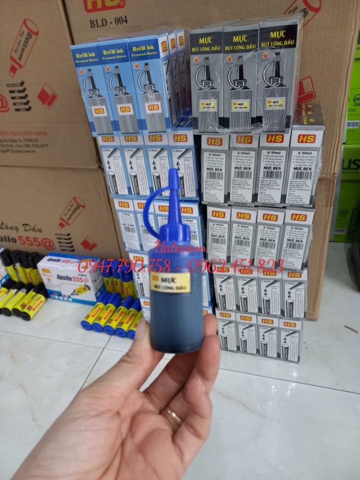 Bút lông dầu Apollo 555 @ xanh/đỏ/đen - Bút không xóa được BLD004 (HÀNG CHÍNH HÃNG)