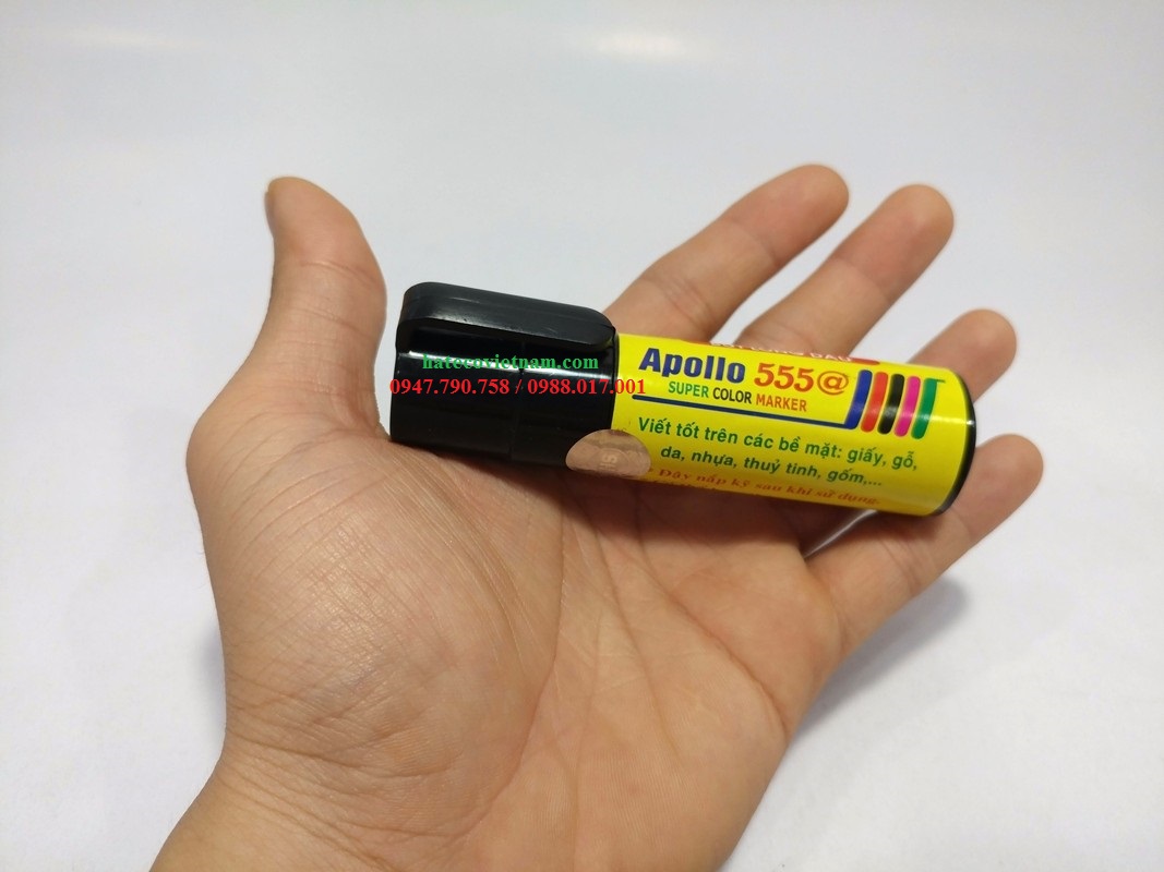 Bút lông dầu Apollo 555 @ xanh/đỏ/đen - Bút không xóa được BLD004 (HÀNG CHÍNH HÃNG)