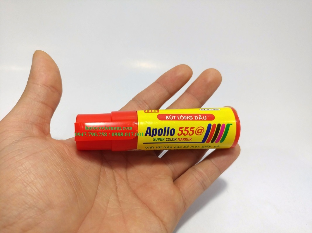 Bút lông dầu Apollo 555 @ xanh/đỏ/đen - Bút không xóa được BLD004 (HÀNG CHÍNH HÃNG)