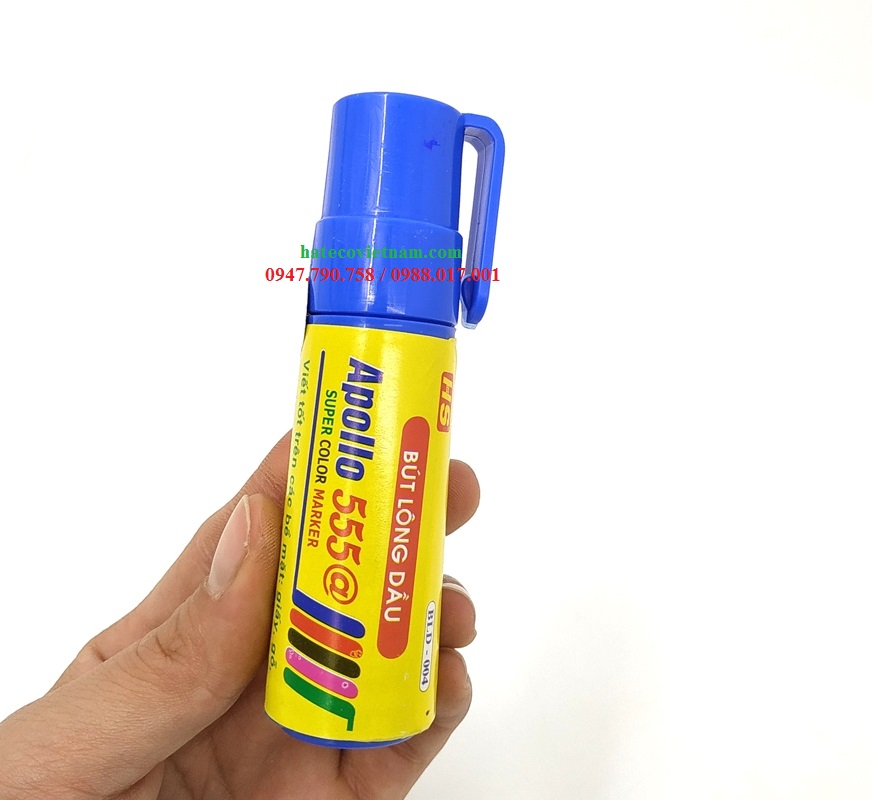 Bút lông dầu Apollo 555 @ xanh/đỏ/đen - Bút không xóa được BLD004 (HÀNG CHÍNH HÃNG)