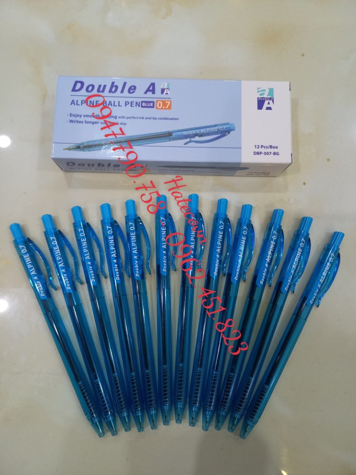 Bút bi Double A Alpine nét 0.7mm mực xanh- DPF 107 (CHÍNH HÃNG)