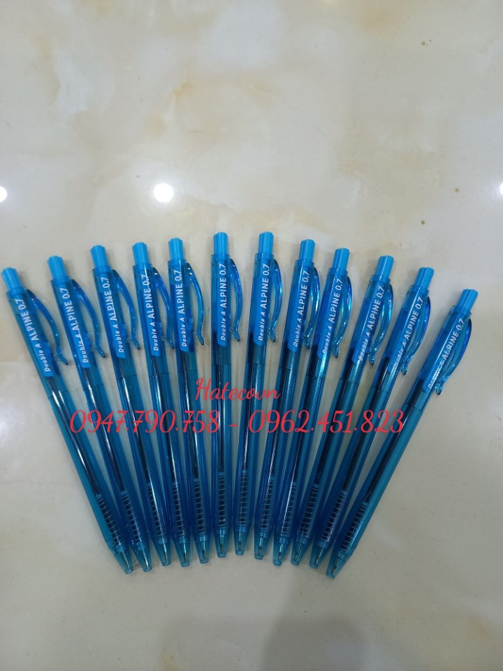 BÚT BI ALPINE DOUBLE A THÁI LAN MÀU XANH NGÒI 0.7MM (HỘP 12 CÂY)