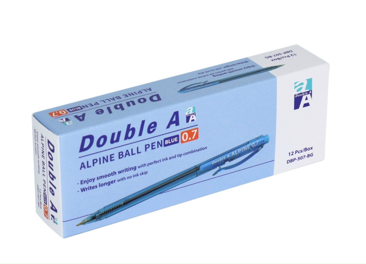 BÚT BI ALPINE DOUBLE A THÁI LAN MÀU XANH NGÒI 0.7MM (HỘP 12 CÂY)