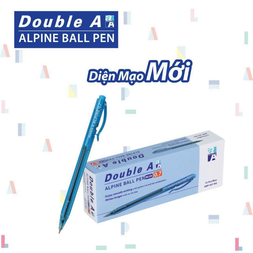 BÚT BI ALPINE DOUBLE A THÁI LAN MÀU XANH NGÒI 0.7MM (HỘP 12 CÂY)