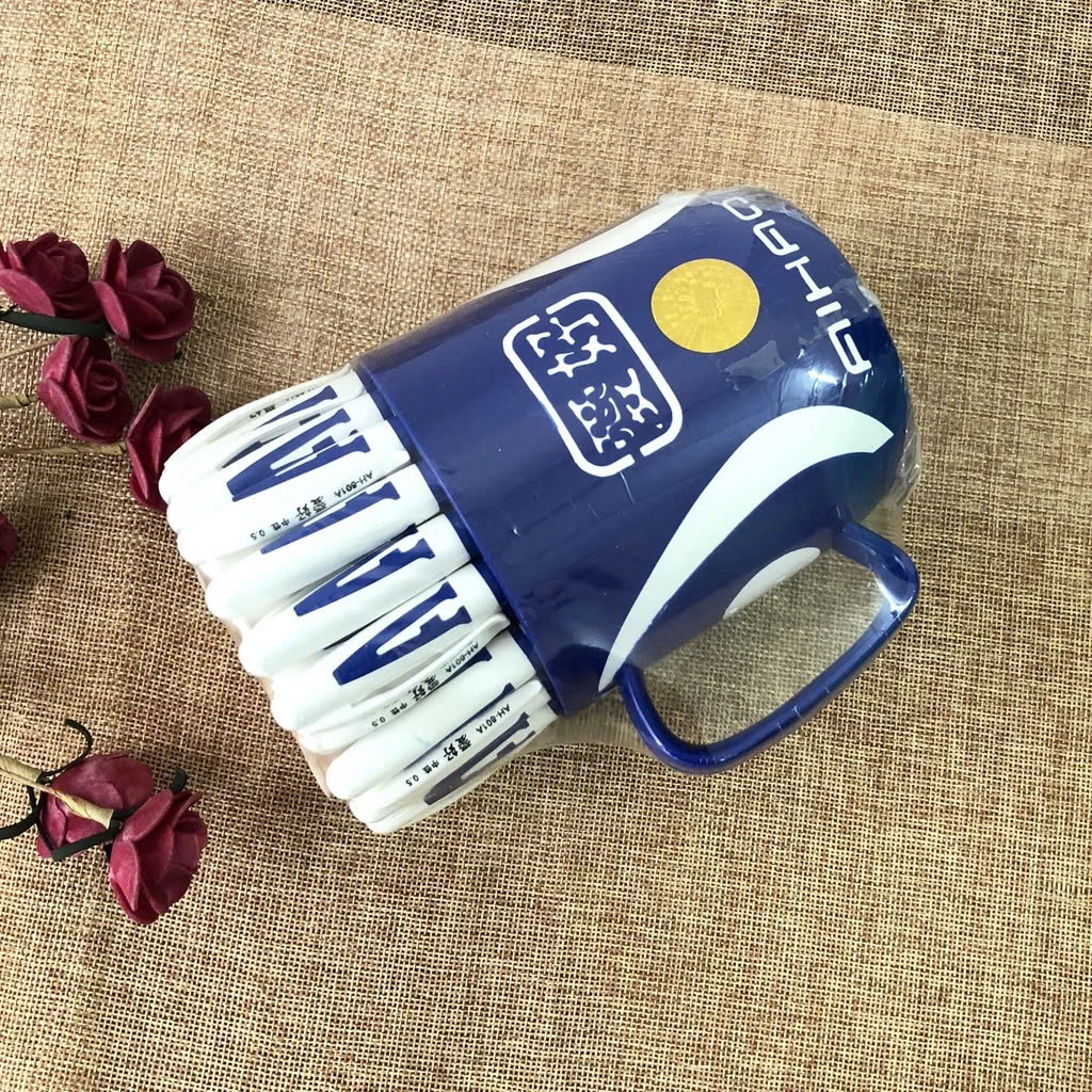 Bút bi nước chữ A - Aihao - Ngòi 0.5mm đủ màu XANH/ ĐỎ/ ĐEN/ TÍM hàng chuẩn loại 1, không tắc mực, viết êm trơn