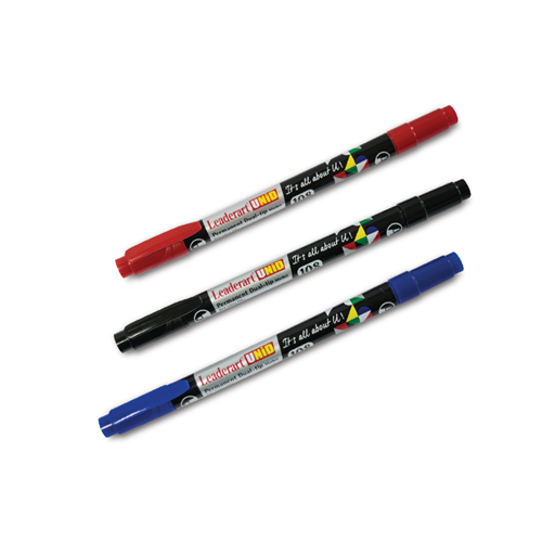 Bút lông dầu hai đầu Leaderart LA108(Thương hiệu Nhật) Bút dạ kính hai đầu cỡ nhỏ LA 108 - Hộp 10 chiếc