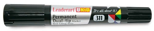 Bút lông dầu hai đầu Leaderart LA311 (Thương hiệu Nhật) Bút lông dầu hai đầu cỡ lớn LA311 - Hộp 10 cái