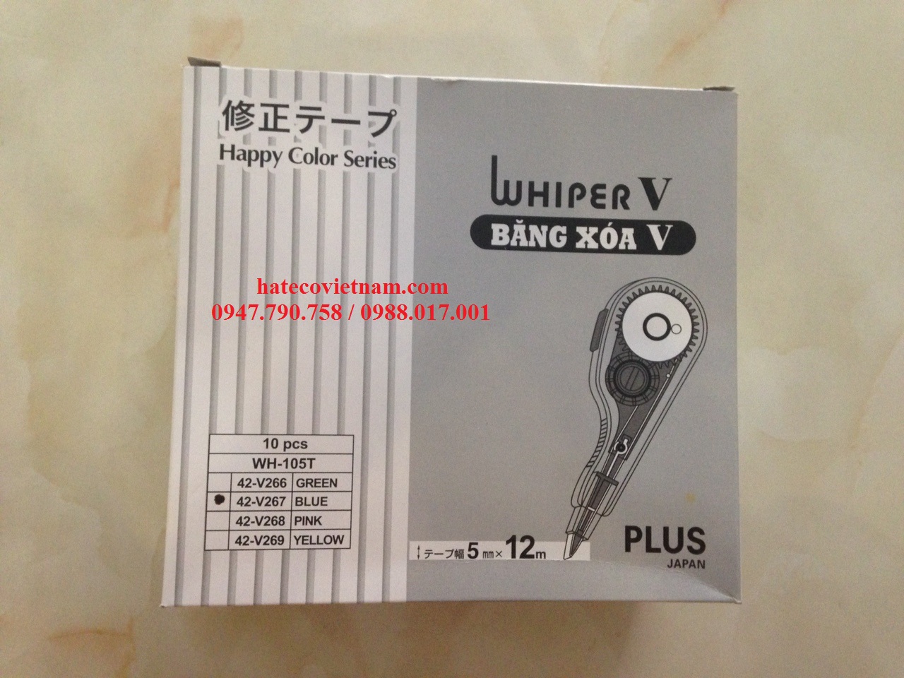 BĂNG XÓA PLUS 12M WH105T(1 CÁI) - XÓA KÉO - XÓA BĂNG HÀNG CHÍNH HÃNG