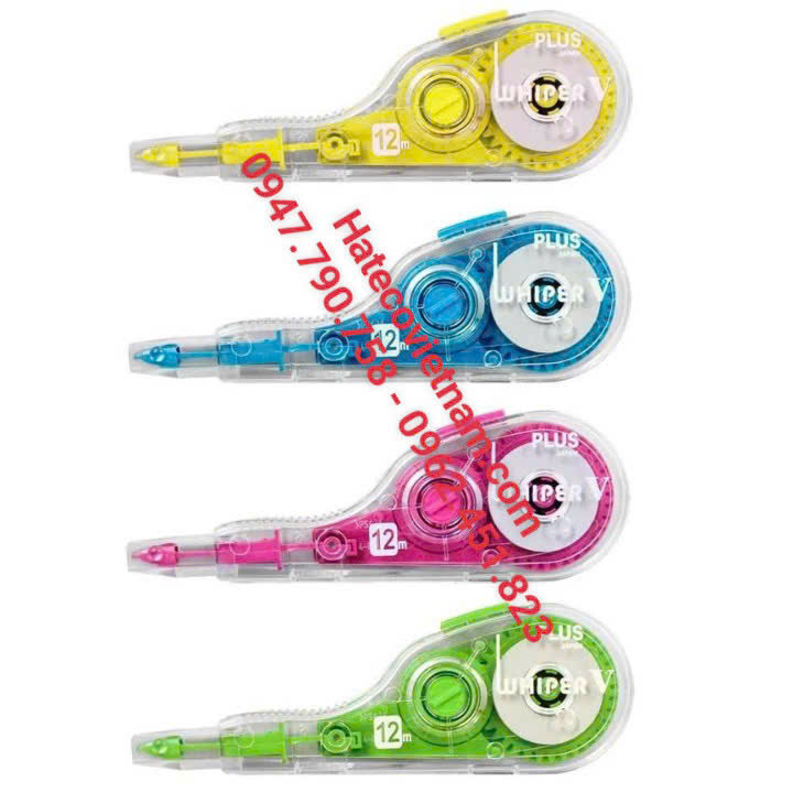 BĂNG XÓA PLUS 12M WH105T(1 CÁI) - XÓA KÉO - XÓA BĂNG HÀNG CHÍNH HÃNG