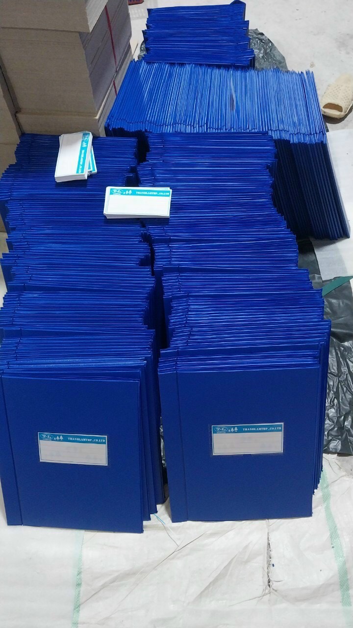 Cặp 3 Dây si Gáy 7cm khổ F 5002- 3 dây bìa cứng si chống nước Xanh Dương đựng tài liệu lưu trữ hồ sơ loại tốt EKE/TRÀ MY/ HSB