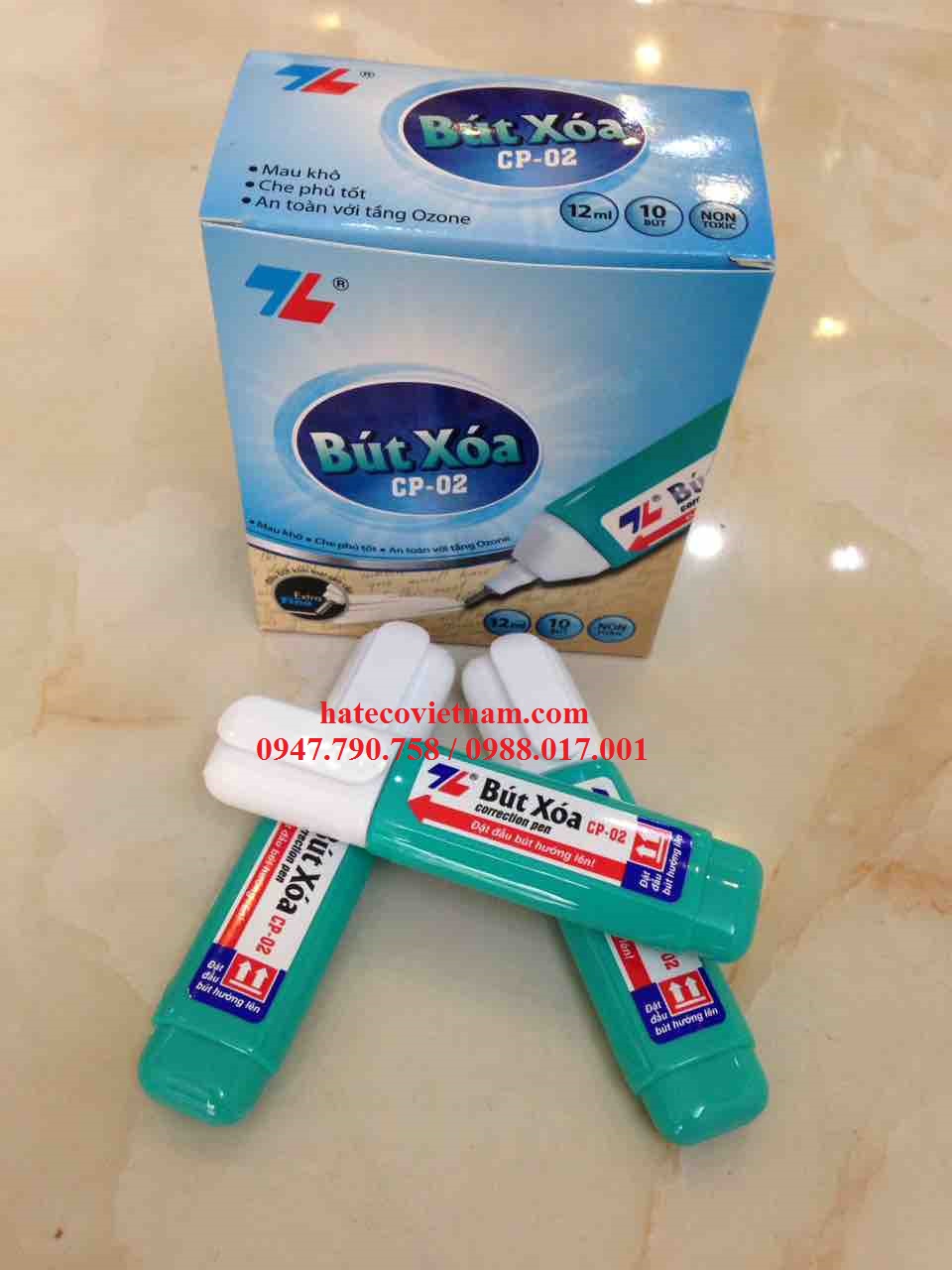 BÚT XÓA NƯỚC THIÊN LONG CP02 - BÚT PHỦ TRẮNG CHÍNH HÃNG DUNG TÍCH 12ML, XÓA NHANH KHÔ