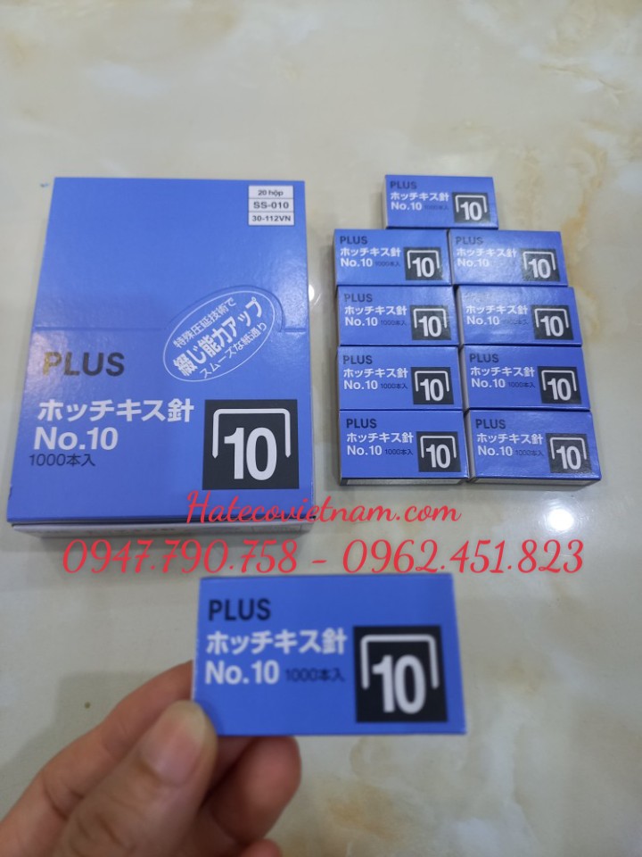 Đạn ghim số 10 Plus (HÀNG CHÍNH HÃNG) - Đinh ghim - Ghim bấm số 10