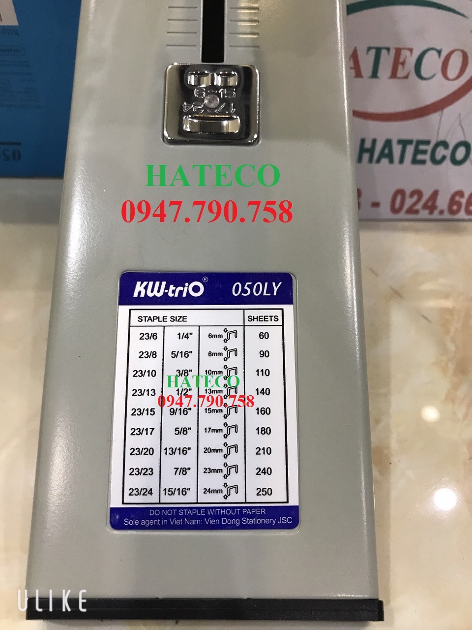 DẬP GHIM ĐẠI 250 TỜ - 450 TỜ KW-TRIO 050LY HÀNG CHÍNH HÃNG
