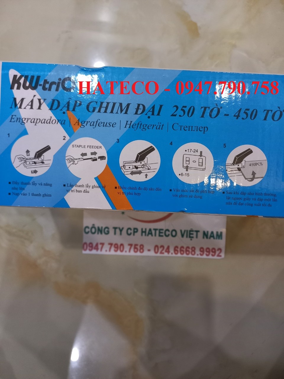 DẬP GHIM ĐẠI 250 TỜ - 450 TỜ KW-TRIO 050LY HÀNG CHÍNH HÃNG