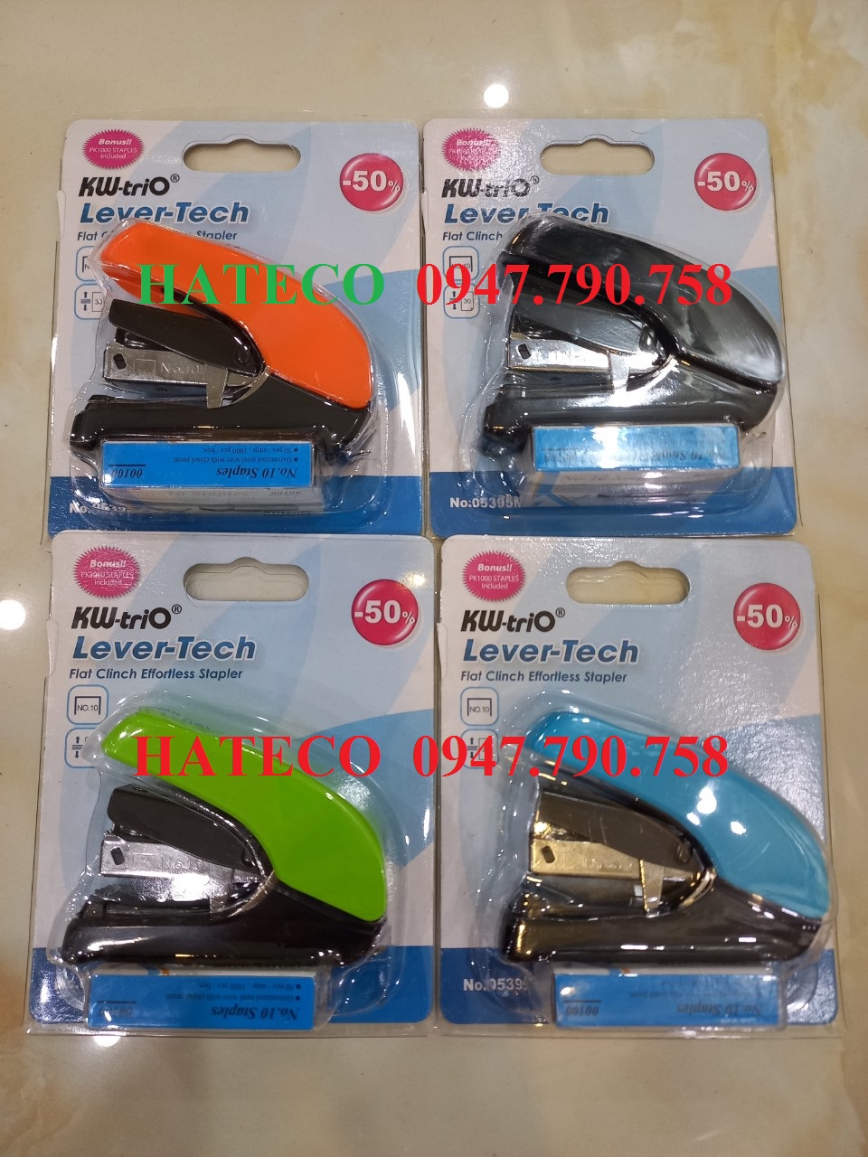 DẬP GHIM TRỢ LỰC SỐ 10 KW-TRIO 5395, TẶNG KÈM ĐẠN GHIM (30 TỜ) HÀNG CHÍNH HÃNG