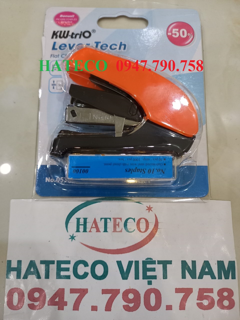 DẬP GHIM TRỢ LỰC SỐ 10 KW-TRIO 5395, TẶNG KÈM ĐẠN GHIM (30 TỜ) HÀNG CHÍNH HÃNG