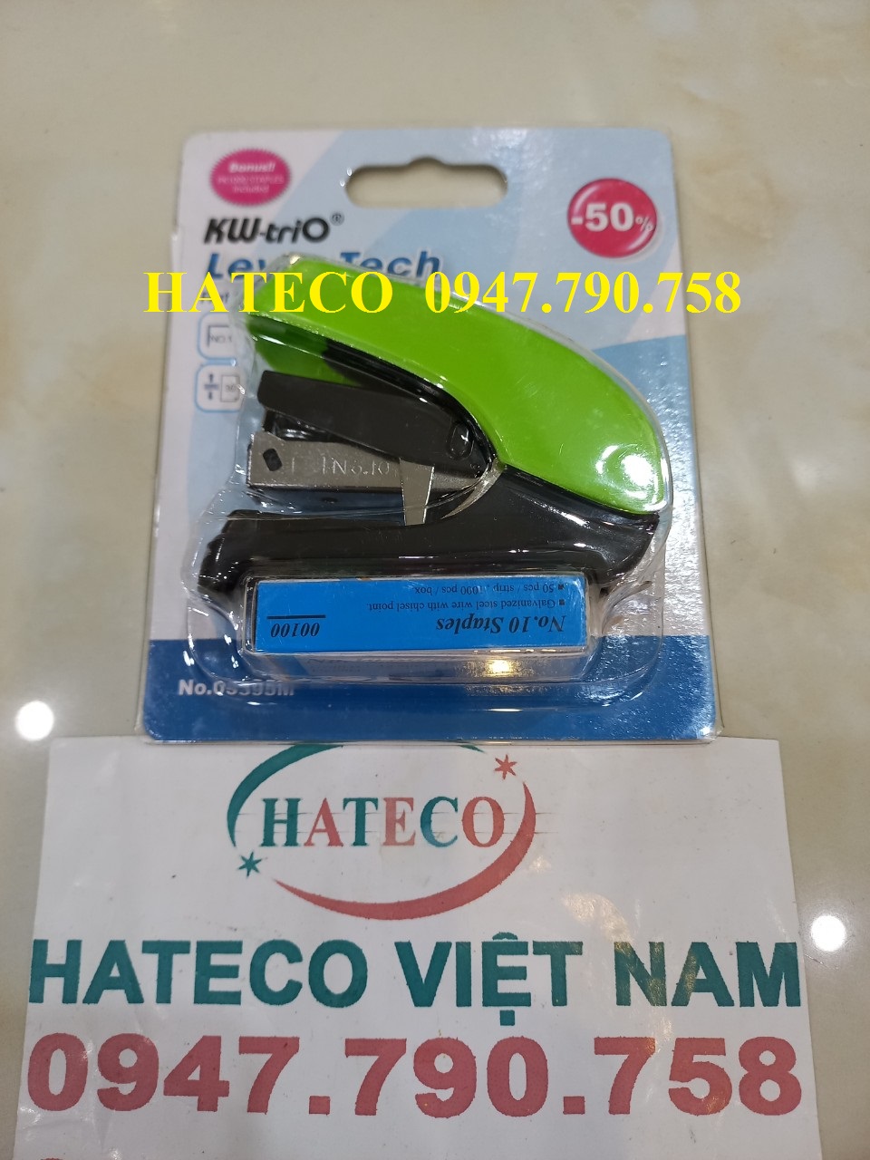 DẬP GHIM TRỢ LỰC SỐ 10 KW-TRIO 5395, TẶNG KÈM ĐẠN GHIM (30 TỜ) HÀNG CHÍNH HÃNG