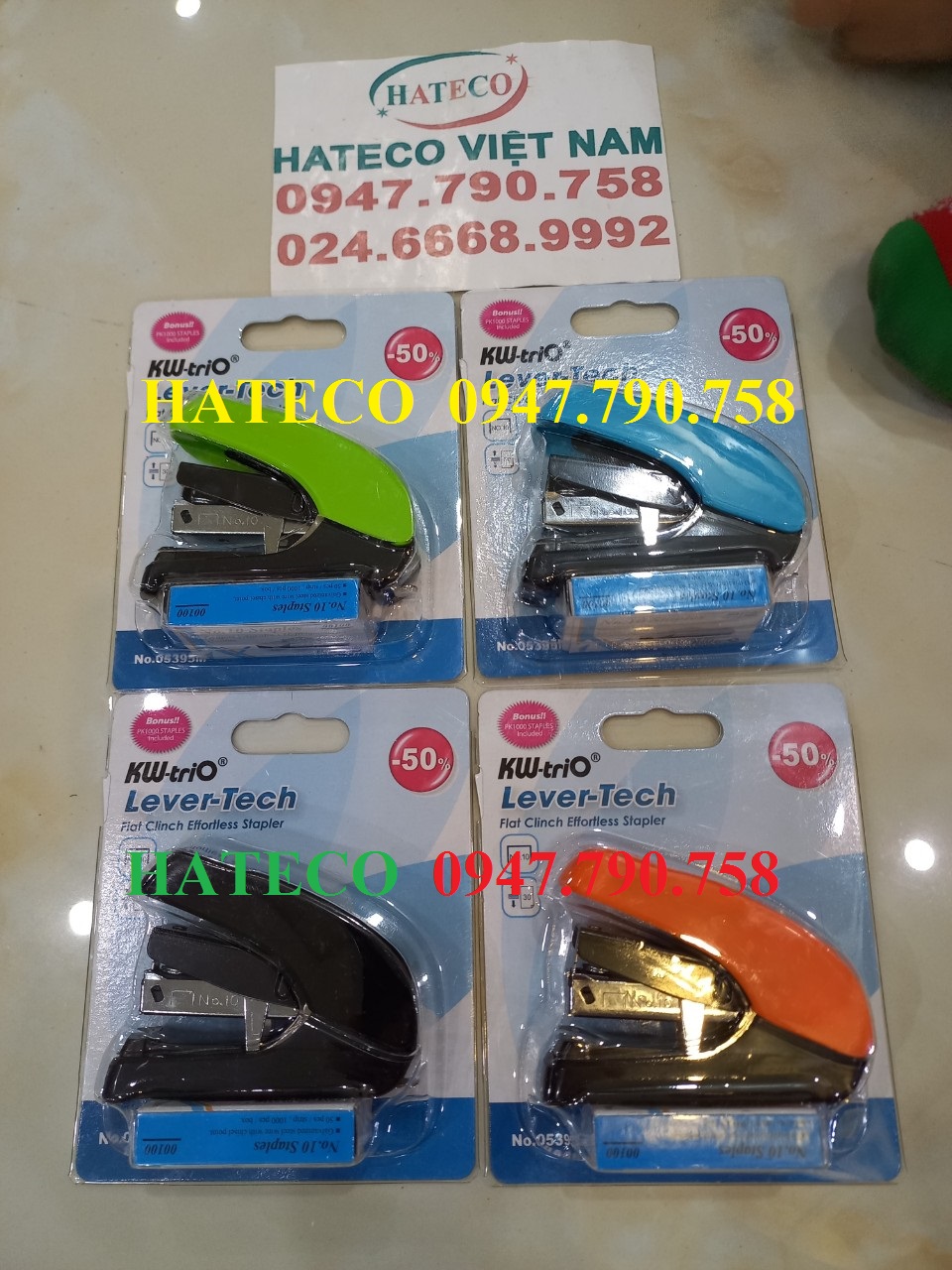 DẬP GHIM TRỢ LỰC SỐ 10 KW-TRIO 5395, TẶNG KÈM ĐẠN GHIM (30 TỜ) HÀNG CHÍNH HÃNG