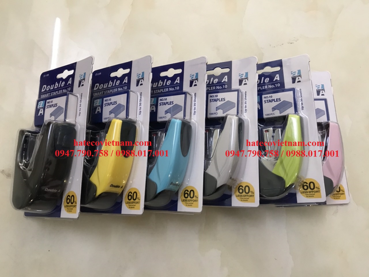 DẬP GHIM TRỢ LỰC DOUBLE A THÁI LAN ST10R, 30 TỜ - DẬP THÔNG MINH HÀNG CHÍNH HÃNG