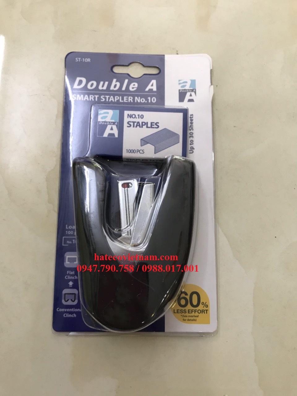 DẬP GHIM TRỢ LỰC DOUBLE A THÁI LAN ST10R, 30 TỜ - DẬP THÔNG MINH HÀNG CHÍNH HÃNG