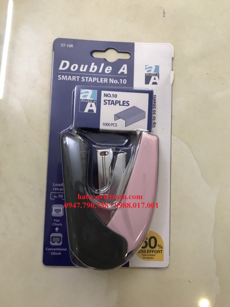 DẬP GHIM TRỢ LỰC DOUBLE A THÁI LAN ST10R, 30 TỜ - DẬP THÔNG MINH HÀNG CHÍNH HÃNG