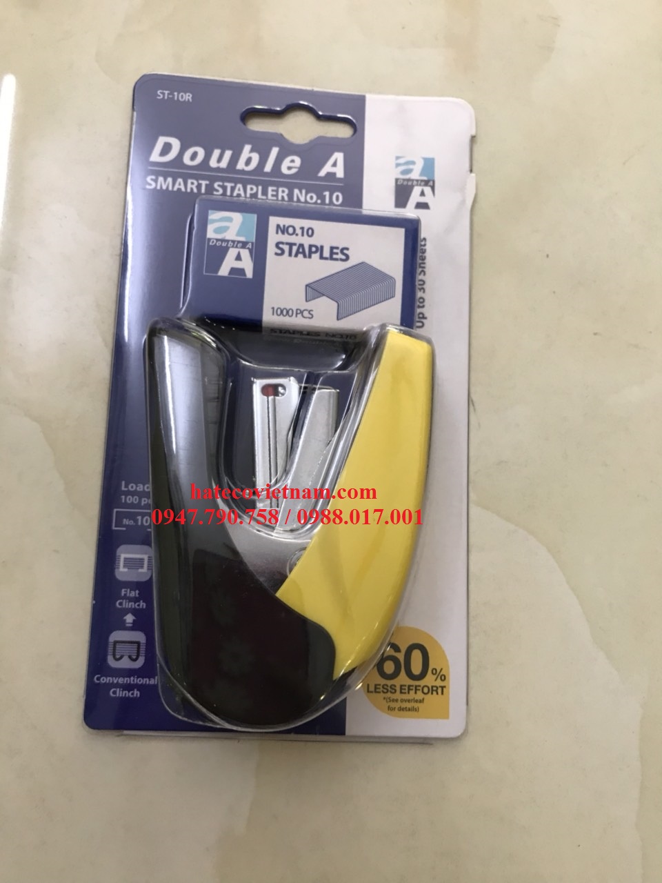 DẬP GHIM TRỢ LỰC DOUBLE A THÁI LAN ST10R, 30 TỜ - DẬP THÔNG MINH HÀNG CHÍNH HÃNG