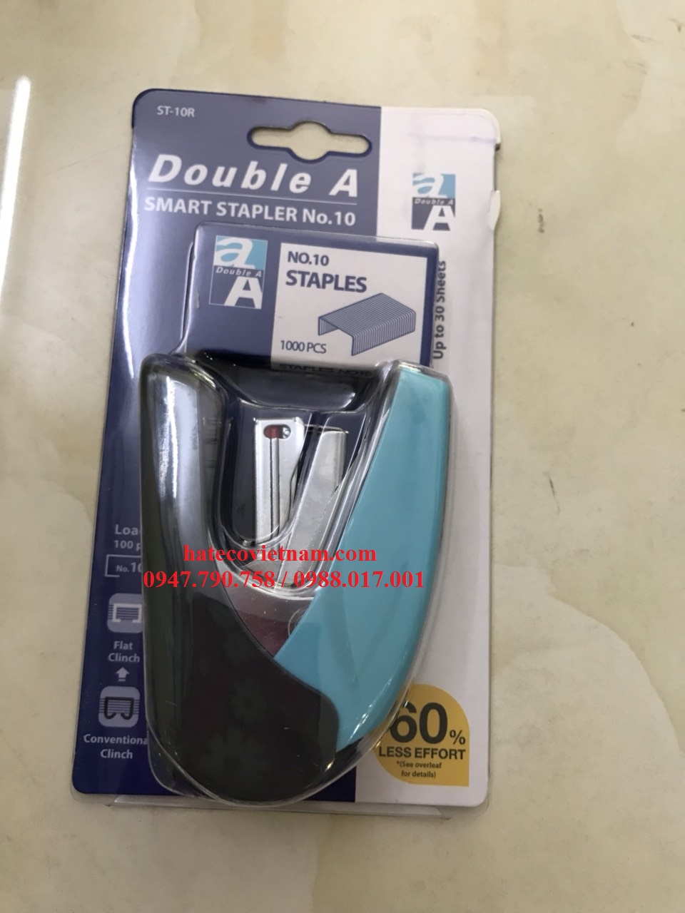 DẬP GHIM TRỢ LỰC DOUBLE A THÁI LAN ST10R, 30 TỜ - DẬP THÔNG MINH HÀNG CHÍNH HÃNG