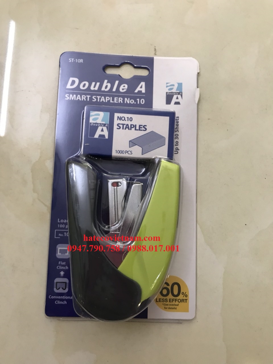 DẬP GHIM TRỢ LỰC DOUBLE A THÁI LAN ST10R, 30 TỜ - DẬP THÔNG MINH HÀNG CHÍNH HÃNG