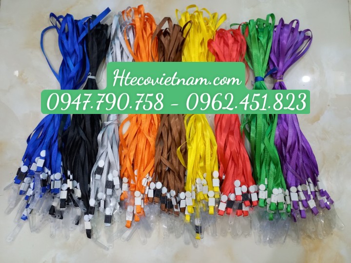 DÂY ĐEO THẺ LỤA MÓC NHỰA MÀU VÀNG (loại 1) - DÂY ĐEO THẺ HỌC SINH, SINH VIÊN