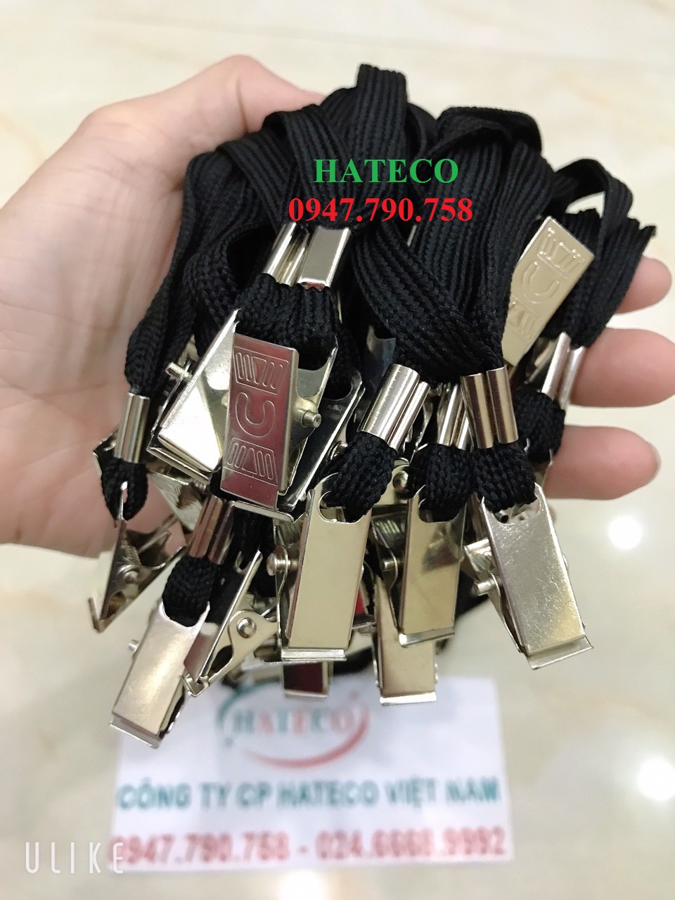 DÂY ĐEO THẺ DÂY DÙ KẸP SẮT MÀU XANH/ NÂU/ ĐEN (loại 1) - DÂY ĐEO THẺ HỌC SINH, SINH VIÊN