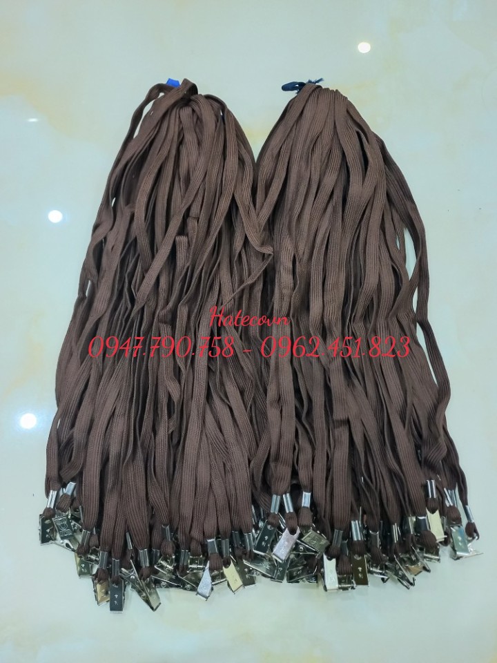 DÂY ĐEO THẺ DÂY DÙ KẸP SẮT MÀU XANH/ NÂU/ ĐEN (loại 1) - DÂY ĐEO THẺ HỌC SINH, SINH VIÊN