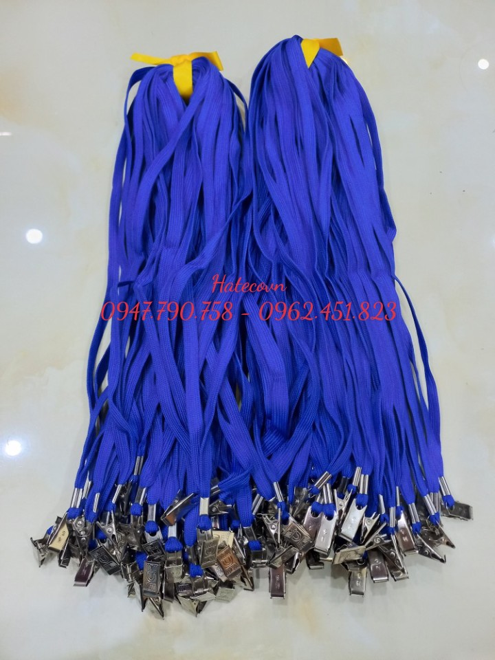 DÂY ĐEO THẺ DÂY DÙ KẸP SẮT MÀU XANH/ NÂU/ ĐEN (loại 1) - DÂY ĐEO THẺ HỌC SINH, SINH VIÊN