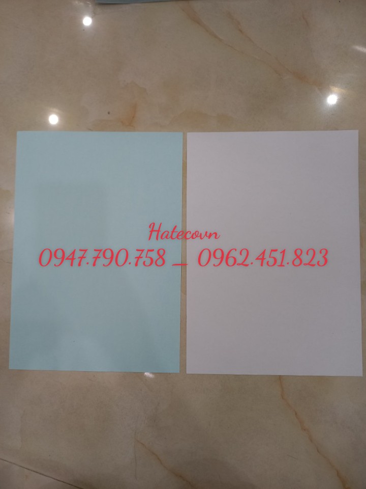 GIẤY DECAN/ ĐỀ CAN A4 ĐẾ XANH NHÁM - DECAL NHÁM THÁI (TẬP 100 TỜ)