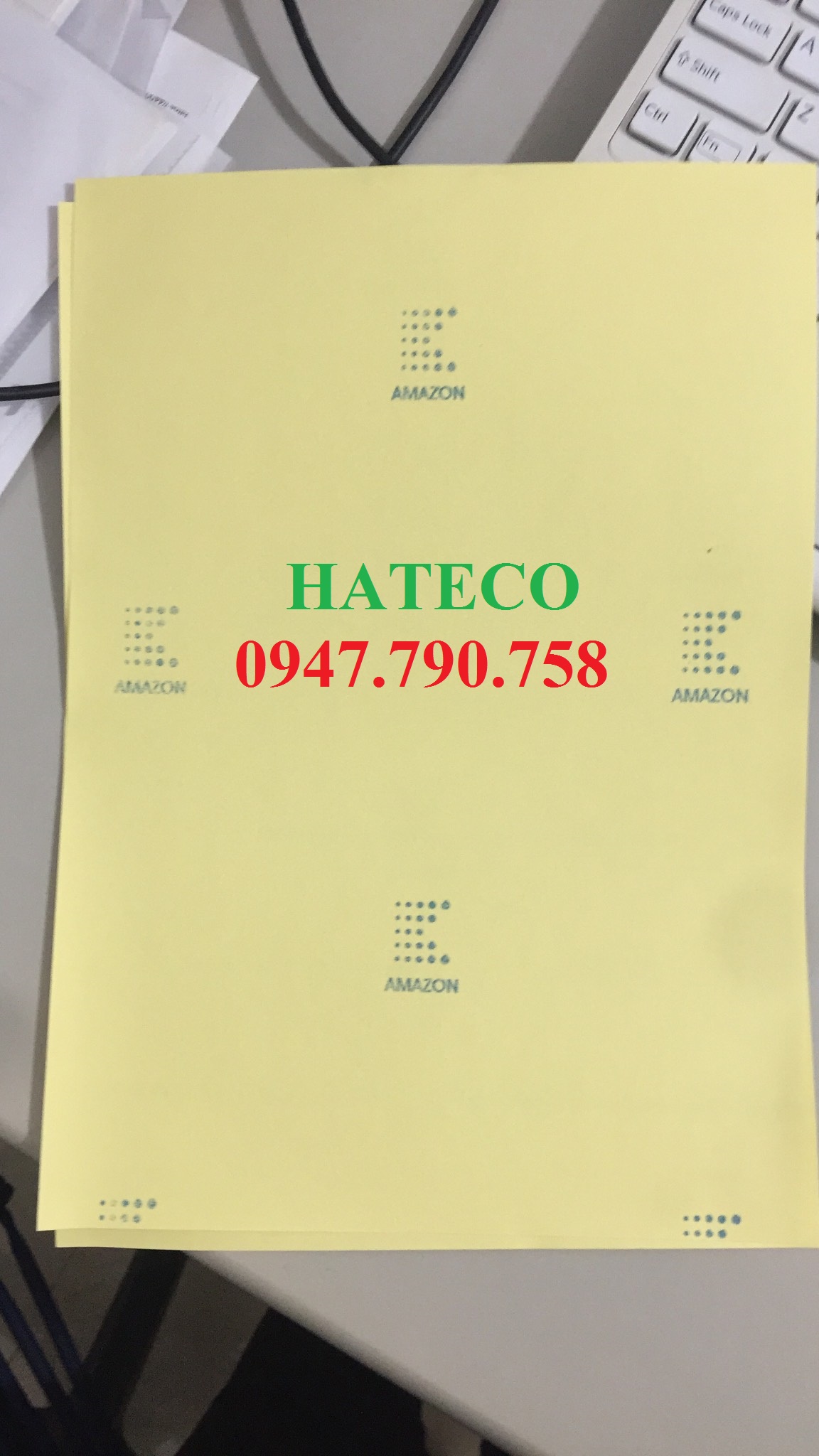 DECAL ĐẾ VÀNG AMAZON A4 - ĐỀ CAN AMAZON DÀY ĐẸP HÀNG CHUẨN ĐỦ 100 TỜ