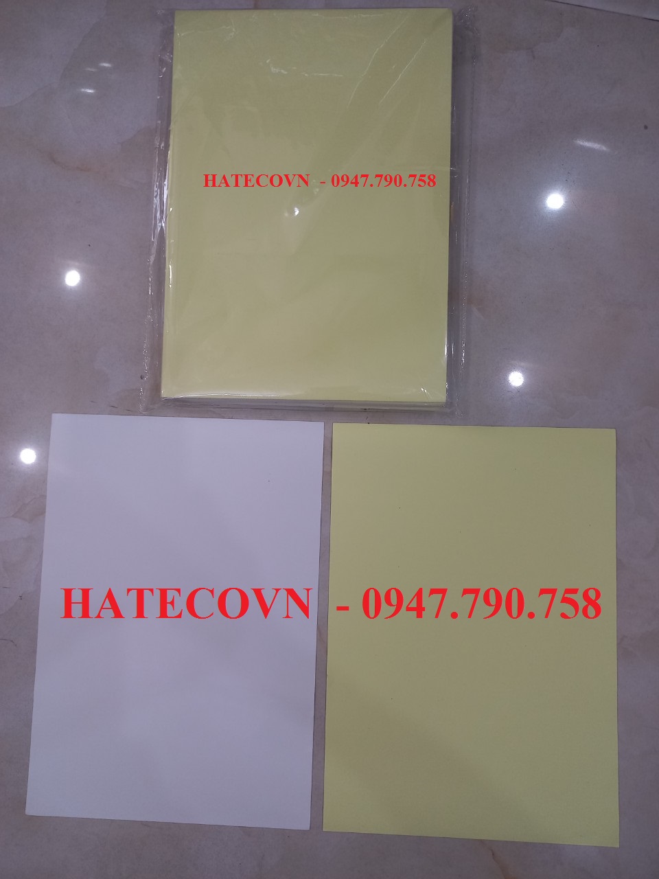 GIẤY DECAN/ ĐỀ CAN A4 ĐẾ VÀNG - GIẤY DECAL THÁI - GIẤY DECAN (TẬP 100 TỜ)