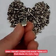 100 ĐINH TÁN (8*3.8*7mm) dùng cho khóa trình ký, khóa còng nhẫn, khóa còng bật,...