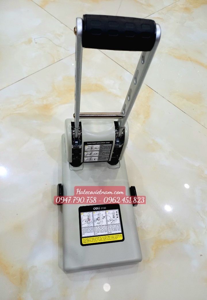 MÁY ĐỤC LỖ 100 TỜ DELI 0130( ĐỤC LỖ 0130 DELI) HÀNG CHÍNH HÃNG DẬP 2 LỖ 0130