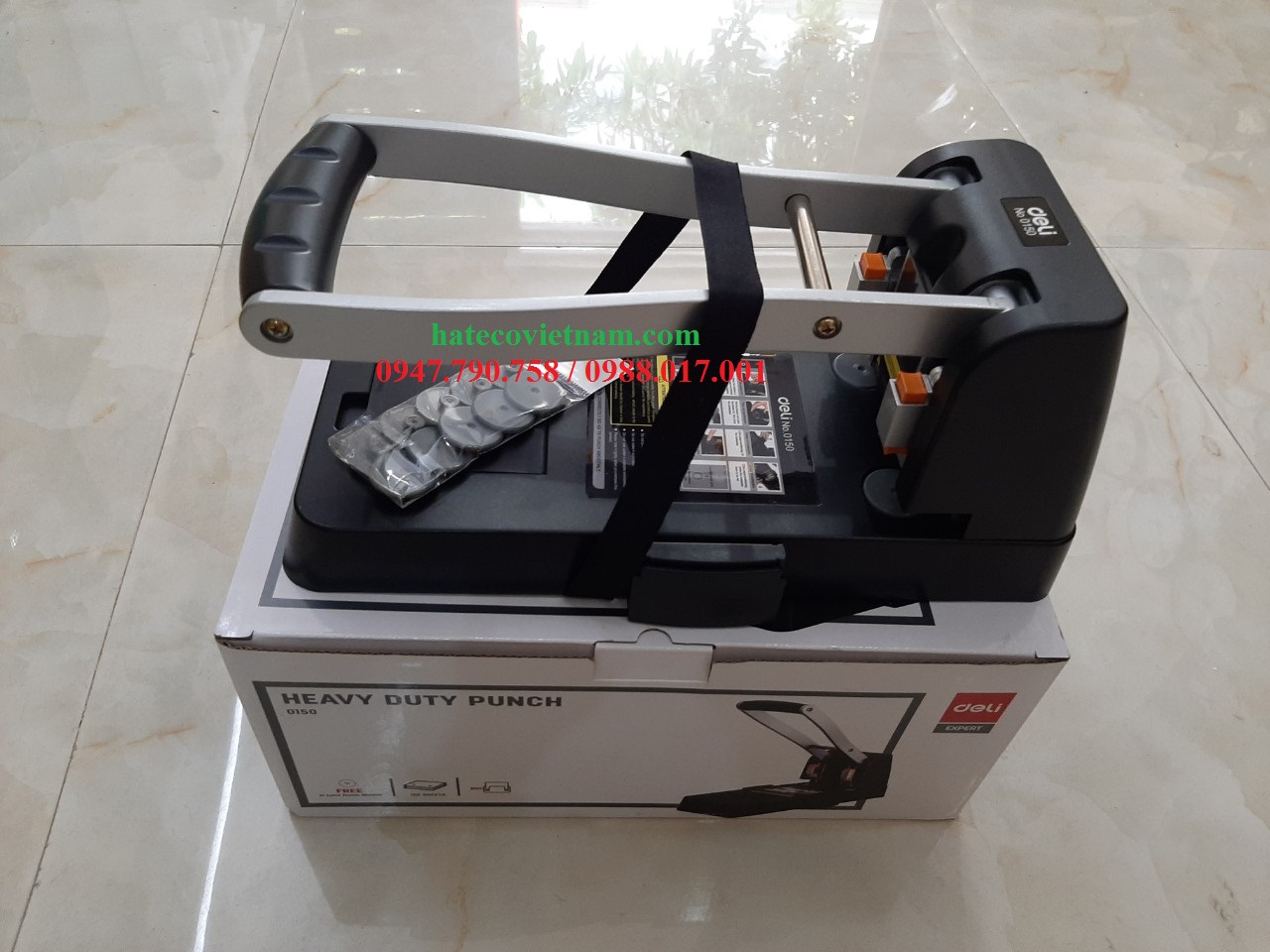 MÁY ĐỤC LỖ 150 TỜ DELI 0150( ĐỤC LỖ 0150 DELI) HÀNG CHÍNH HÃNG DẬP 2 LỖ 0150