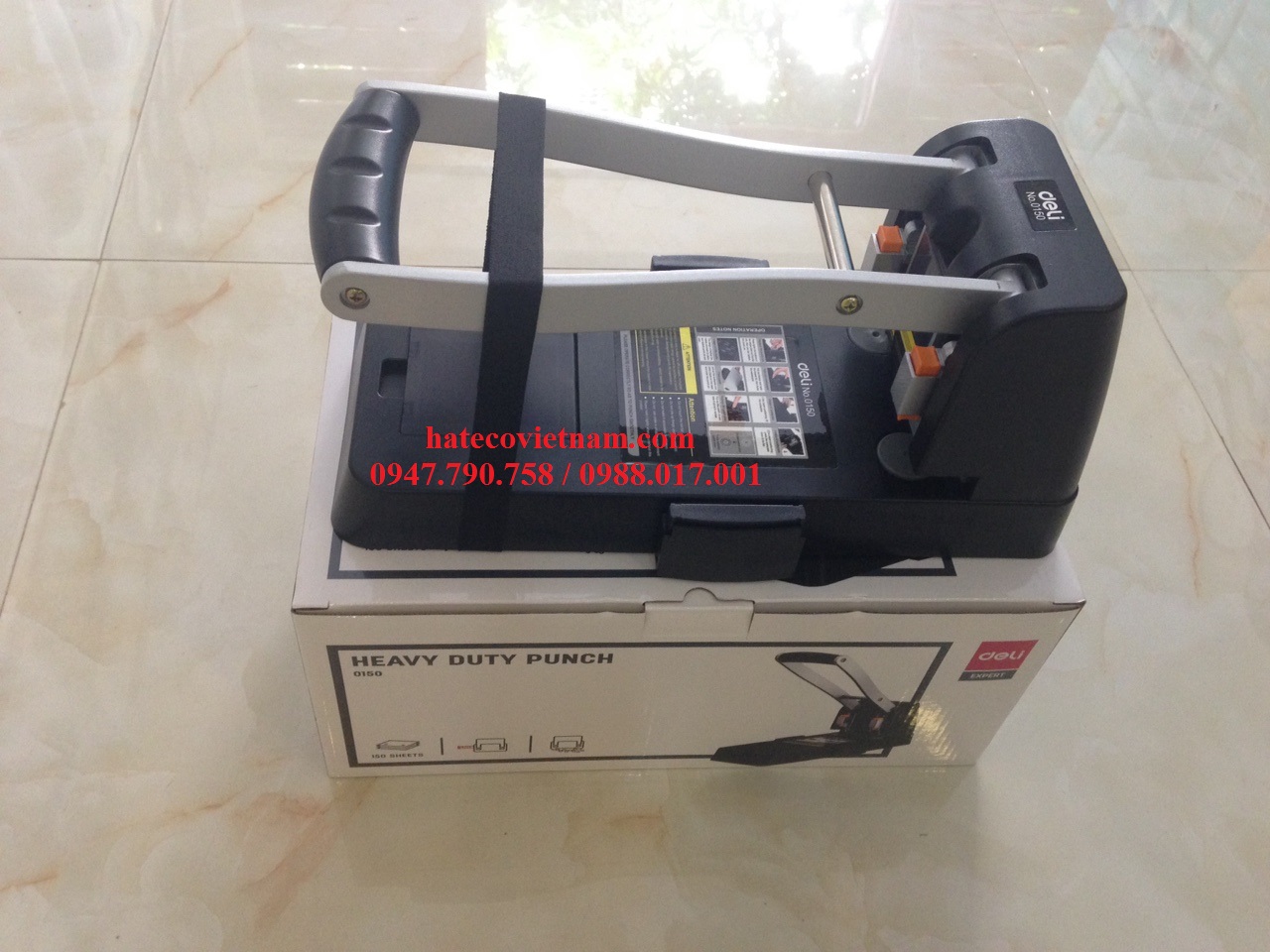 MÁY ĐỤC LỖ 150 TỜ DELI 0150( ĐỤC LỖ 0150 DELI) HÀNG CHÍNH HÃNG DẬP 2 LỖ 0150