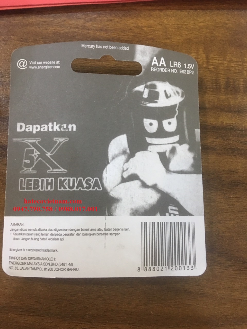 Pin Energizer 2A Vỉ 2 viên  - AA MAX LR6 (Pin tiểu)