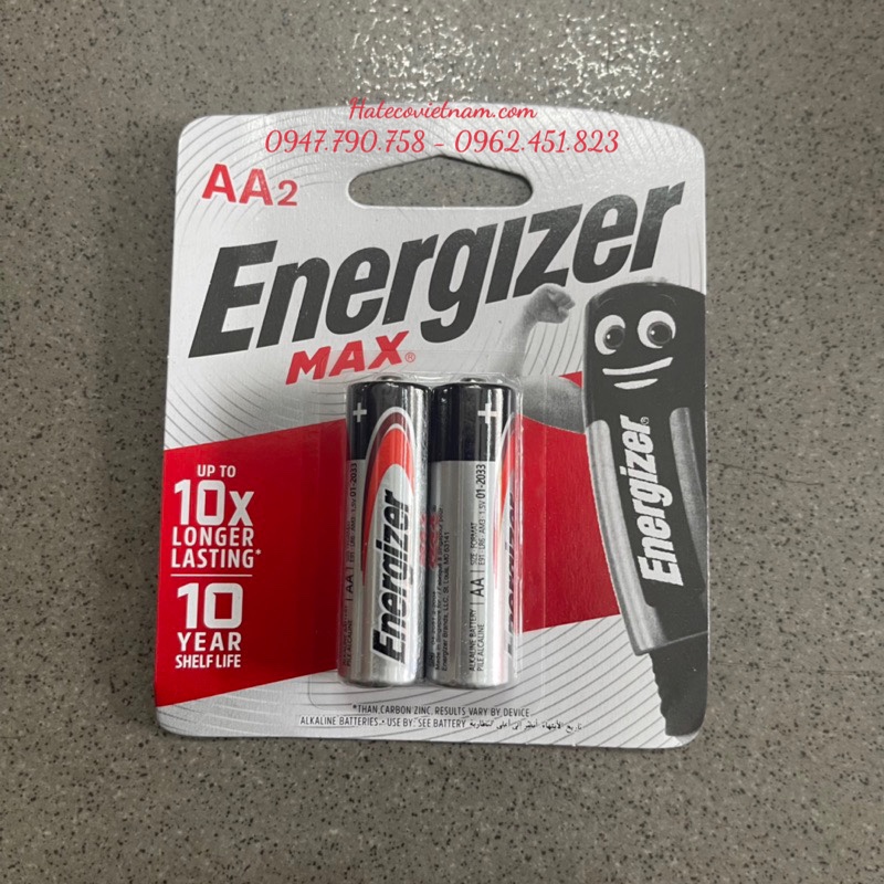 Pin Energizer 2A Vỉ 2 viên  - AA MAX LR6 (Pin tiểu)