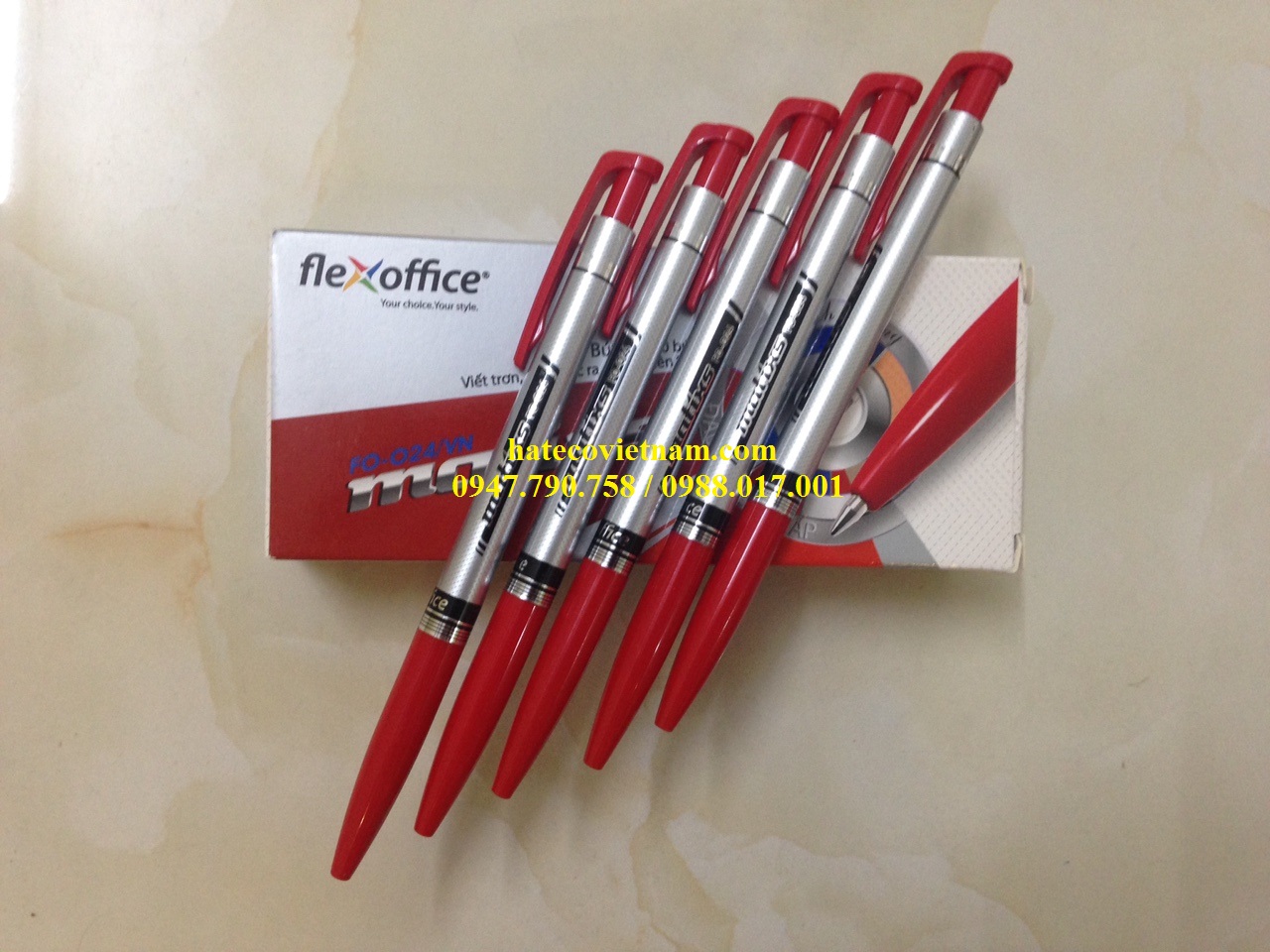 BÚT BI FO- 024 LOẠI CAO CẤP 0,7MM MÀU XANH, ĐEN, ĐỎ - VIẾT BI XANH HÀNG CHÍNH HÃNG