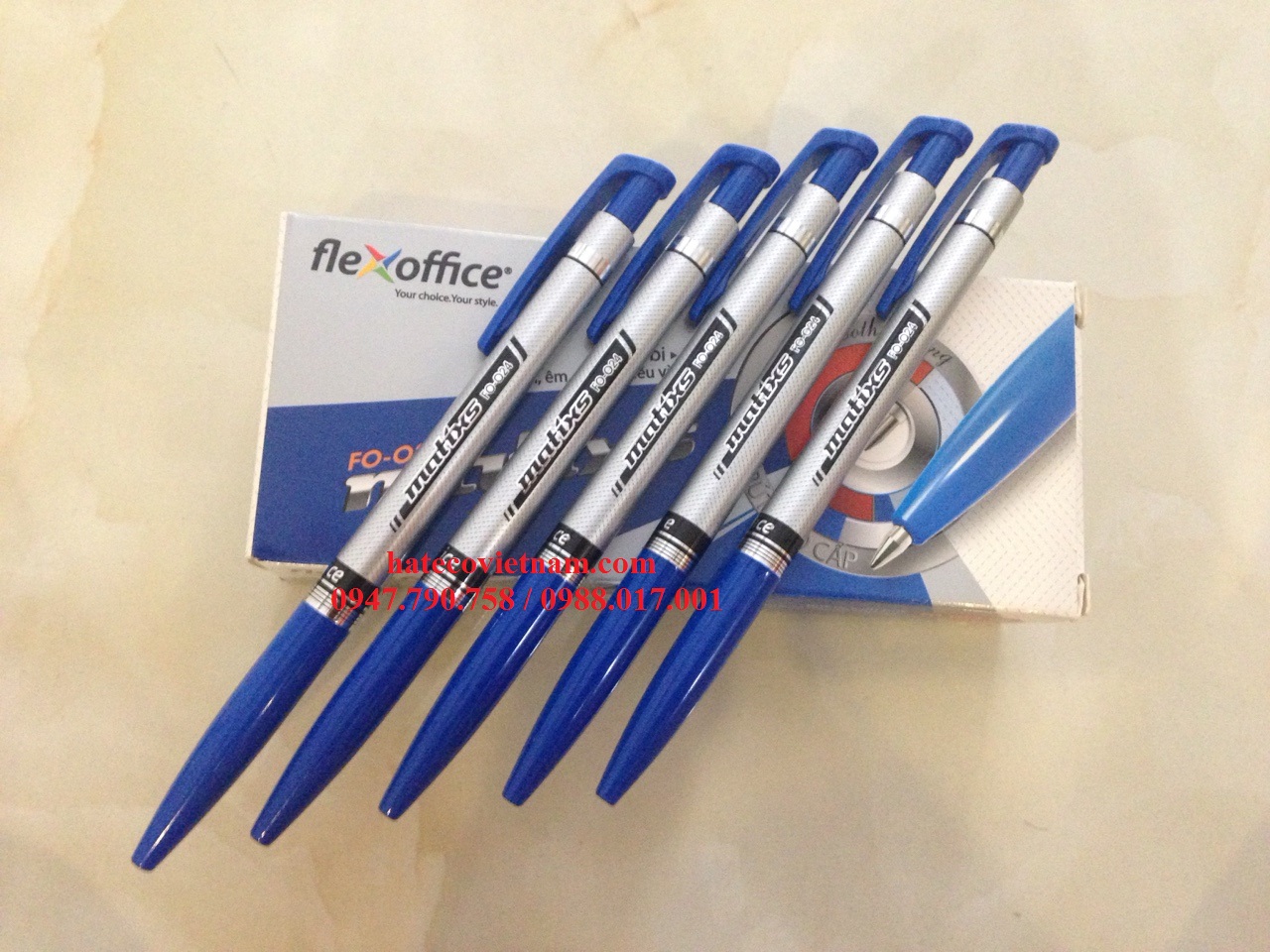 BÚT BI FO- 024 LOẠI CAO CẤP 0,7MM MÀU XANH, ĐEN, ĐỎ - VIẾT BI XANH HÀNG CHÍNH HÃNG